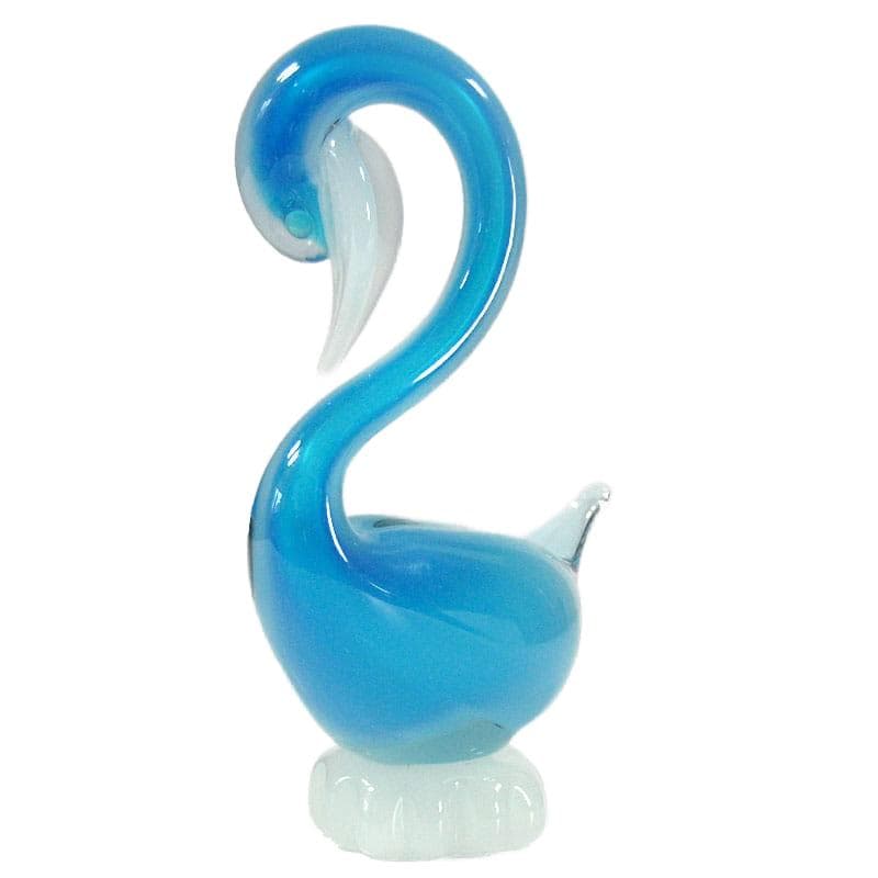 Błękitna szklana kaczka, proj. A. Seguso, Murano, Włochy, lata 60. - 4496