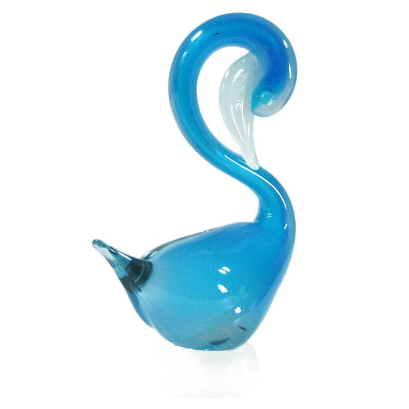 Błękitna szklana kaczka, proj. A. Seguso, Murano, Włochy, lata 60. - 4492