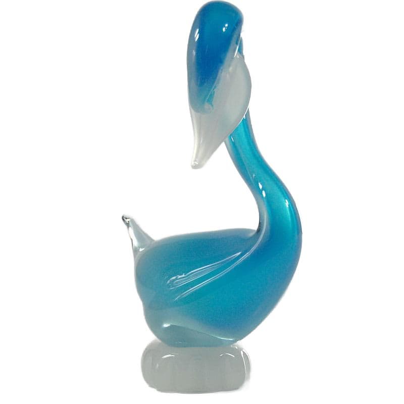 Błękitna szklana kaczka, proj. A. Seguso, Murano, Włochy, lata 60. - 4497