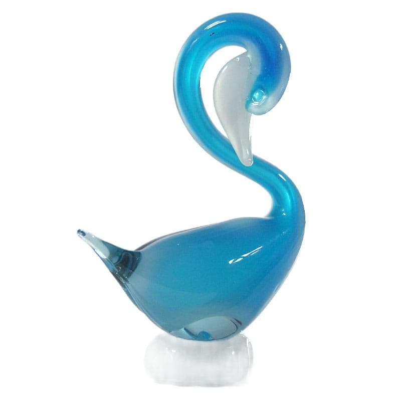 Błękitna szklana kaczka, proj. A. Seguso, Murano, Włochy, lata 60. - 4495