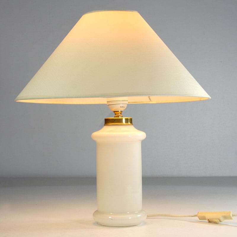 Table lamp Apoteker, white glass, by S. Werner, Royal Copenhagen, Denmark, 1980s. - 43460