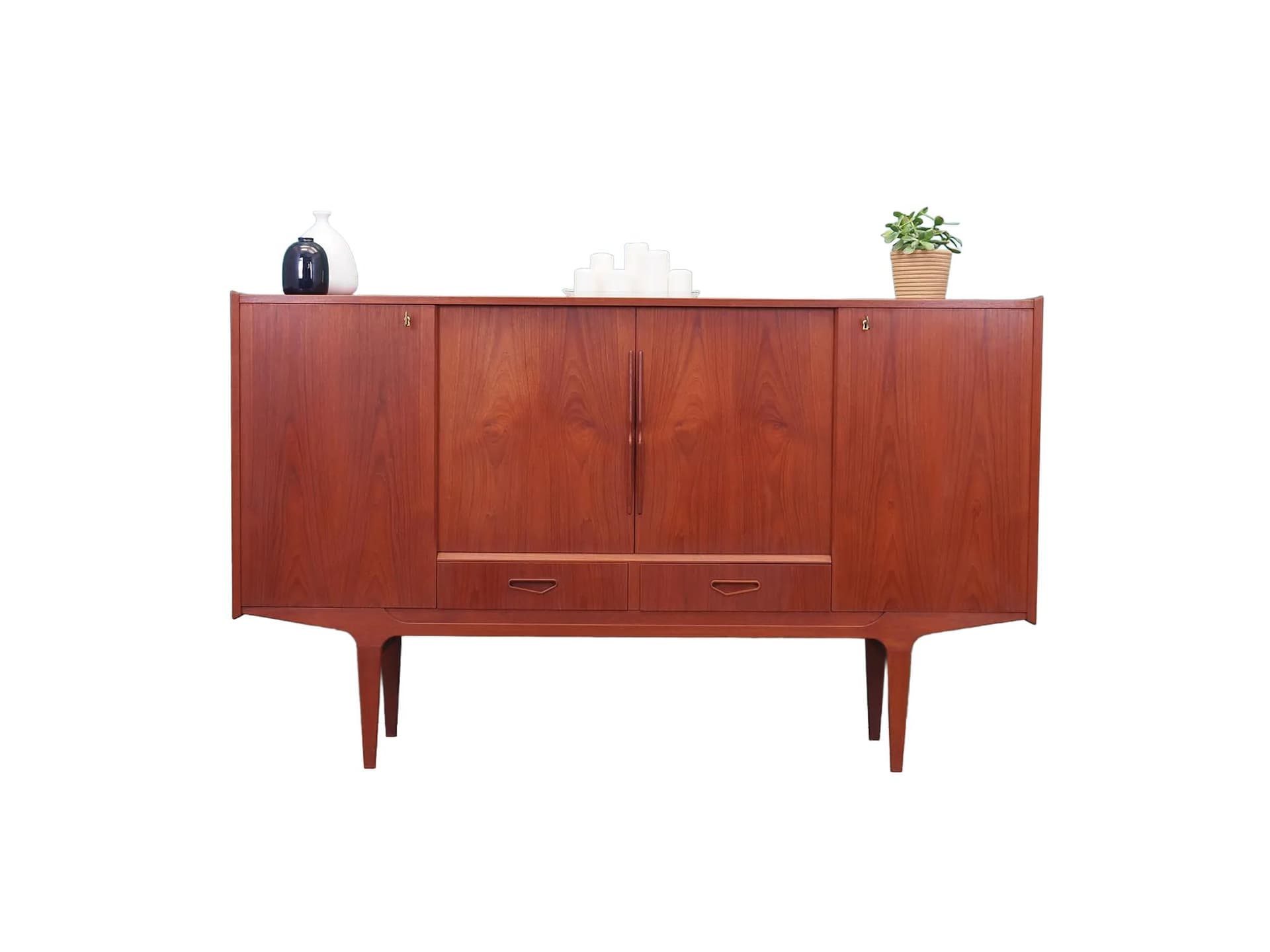 Highboard, teak brązowy, Dania, lata 60.