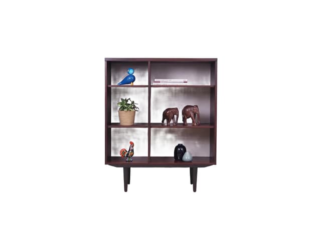 Bookcase, mahogany, black wood legs, Ulferts, Sweden, 1960s - DIMENSION