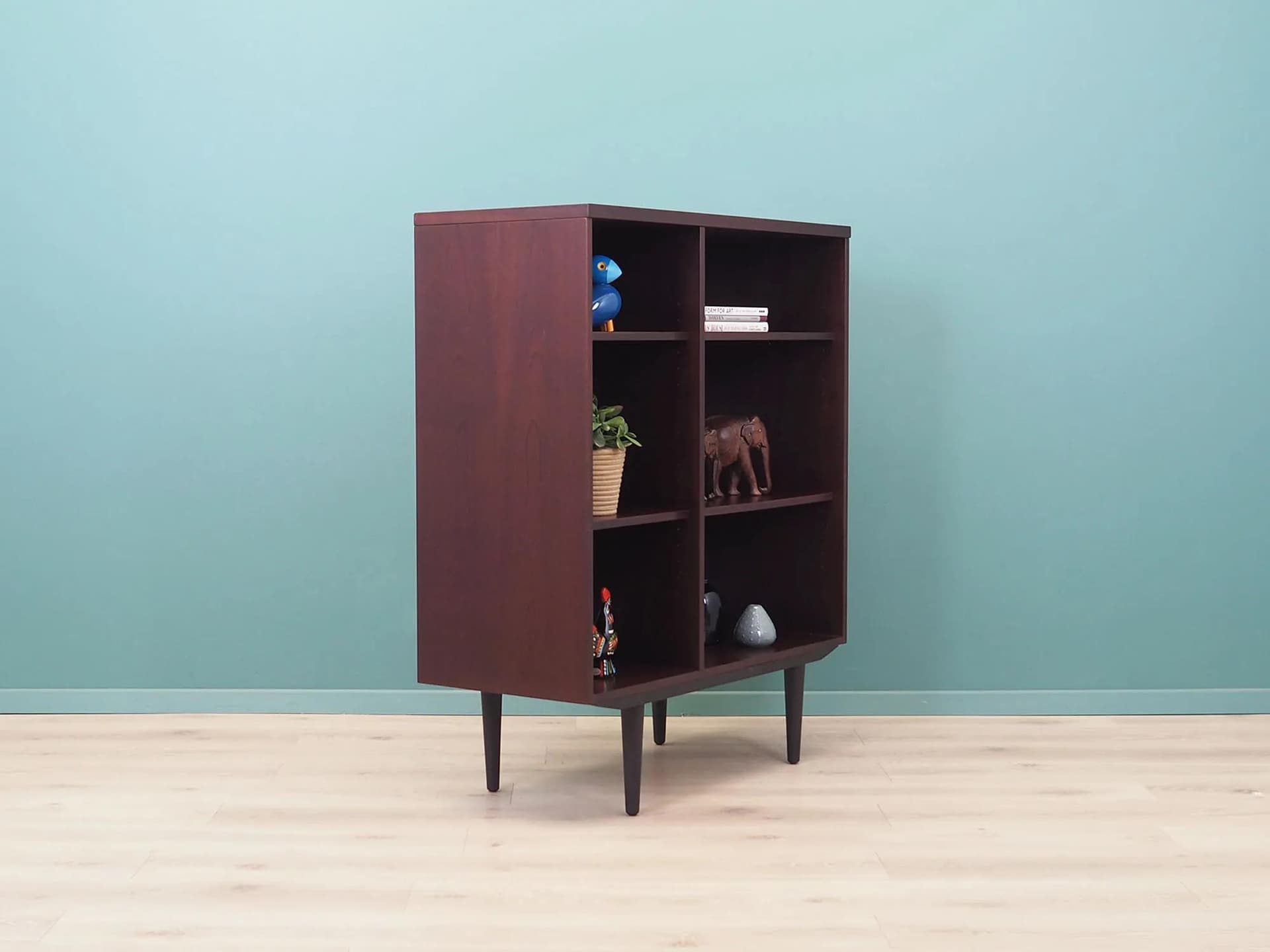 Bookcase, mahogany, black wood legs, Ulferts, Sweden, 1960s - 43873