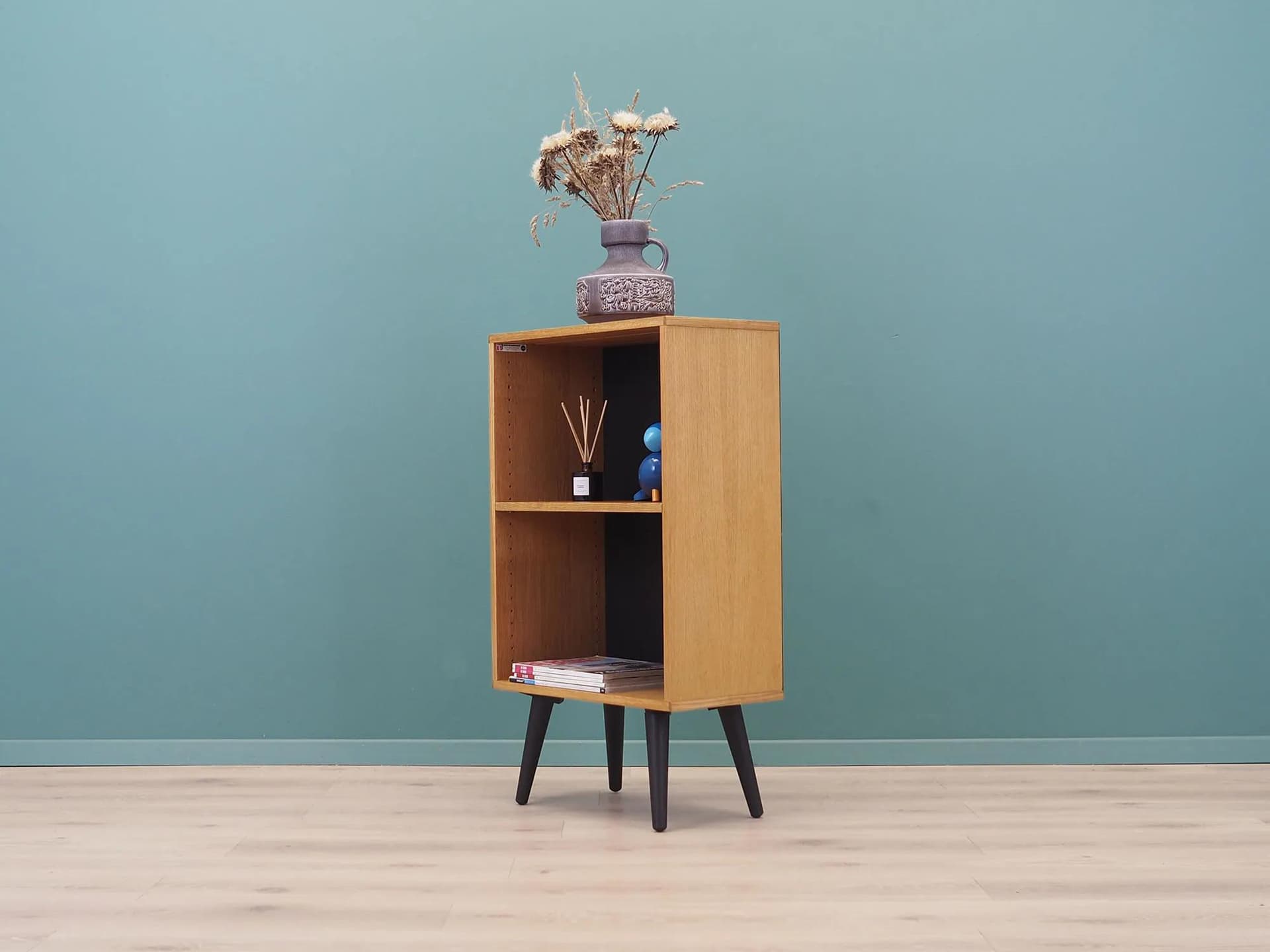 Bookcase, grey ash, System B8, Denmark, 1970s - 43811