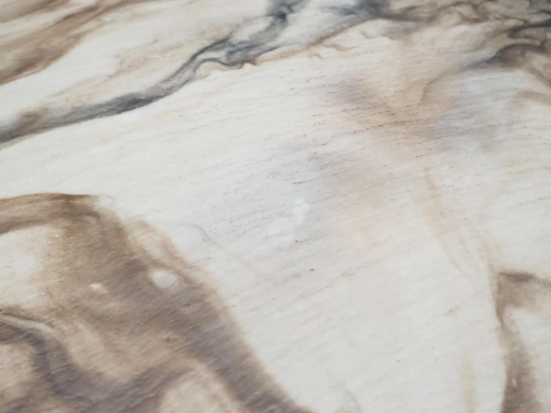 Stolik kawowy, ivory white konglomerat, drewno czarne, Dania, lata 70. - 43779