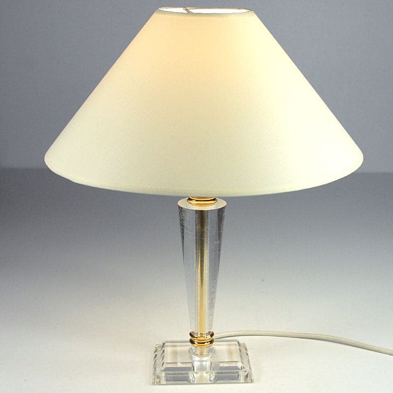 Table Lamp Hollywood Regency, transparent acrylic, 1980s. - 44171