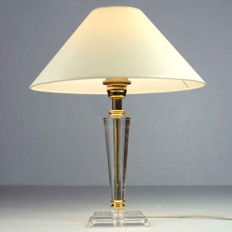 Table Lamp Hollywood Regency, transparent acrylic, 1980s. - 44173