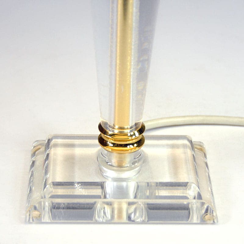 Table Lamp Hollywood Regency, transparent acrylic, 1980s. - 44174