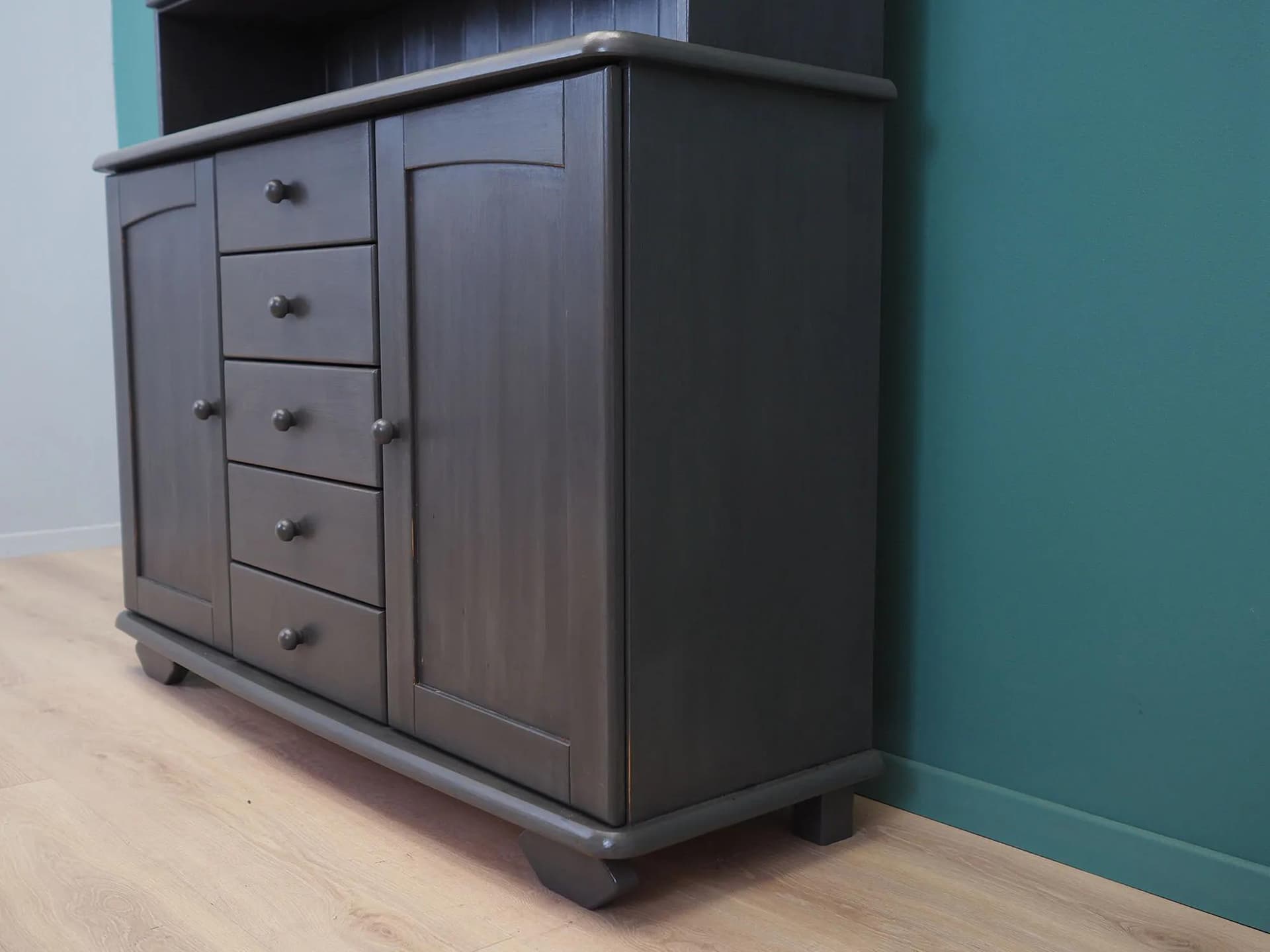 Kredens, skandynawski design, sosna szara, Dania, lata 80. - 43750