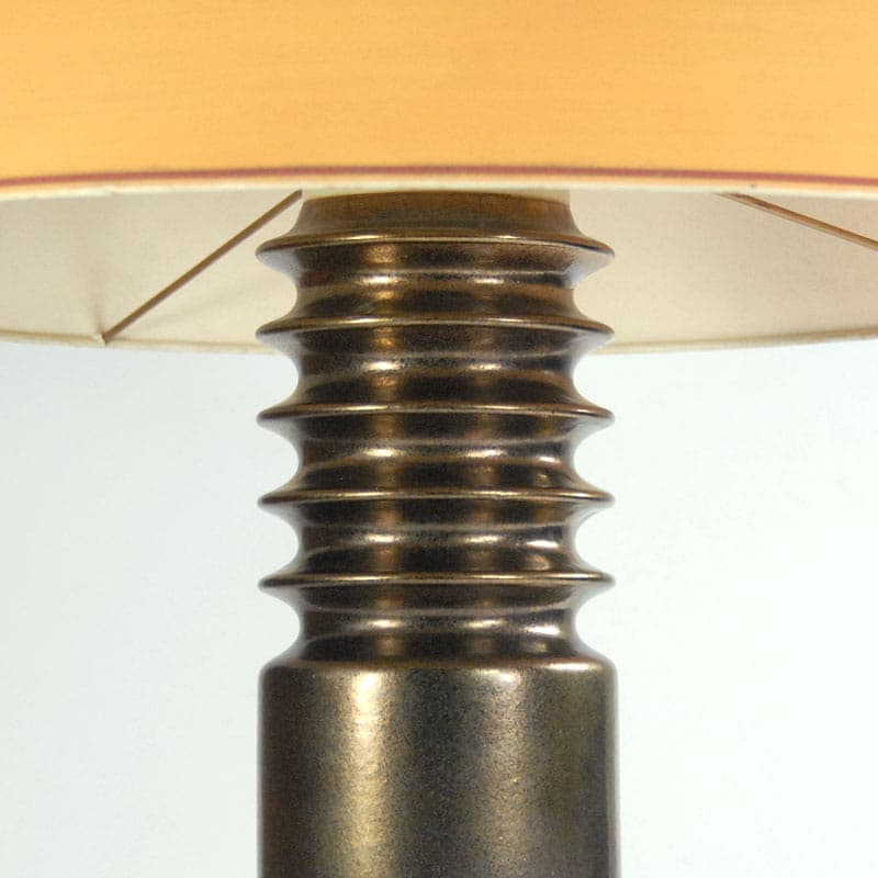 Table lamp, dark brown ceramic, by U. Kristiansson, Ö. Kristiansson, for Luxus, Sweden, 1970s. - 44166