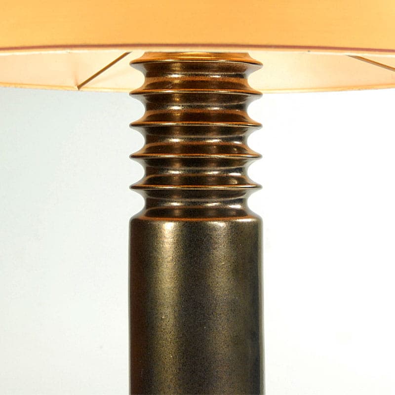 Table lamp, dark brown ceramic, by U. Kristiansson, Ö. Kristiansson, for Luxus, Sweden, 1970s. - 44165