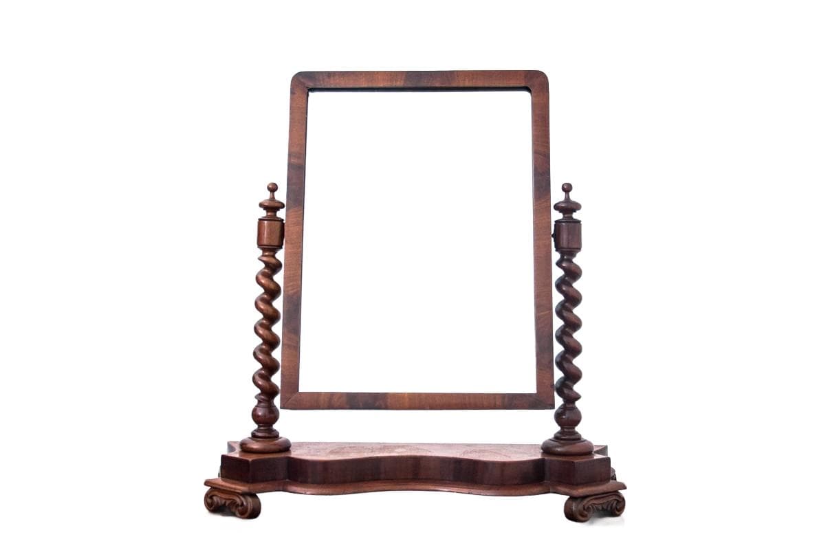 Grey Baroque Mirror, France, 19th Century