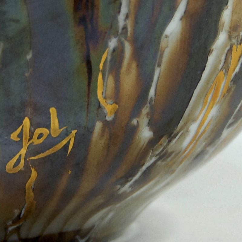 Lampa stołowa, porcelana szara, Belgia, lata 80. - 44141