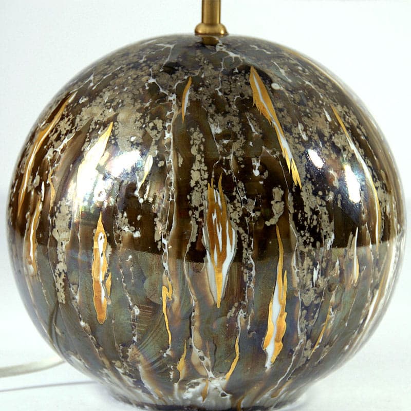 Lampa stołowa, porcelana szara, Belgia, lata 80. - 44138