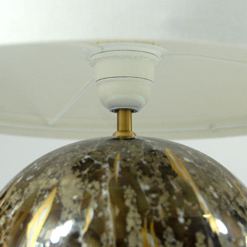 Lampa stołowa, porcelana szara, Belgia, lata 80. - 44137