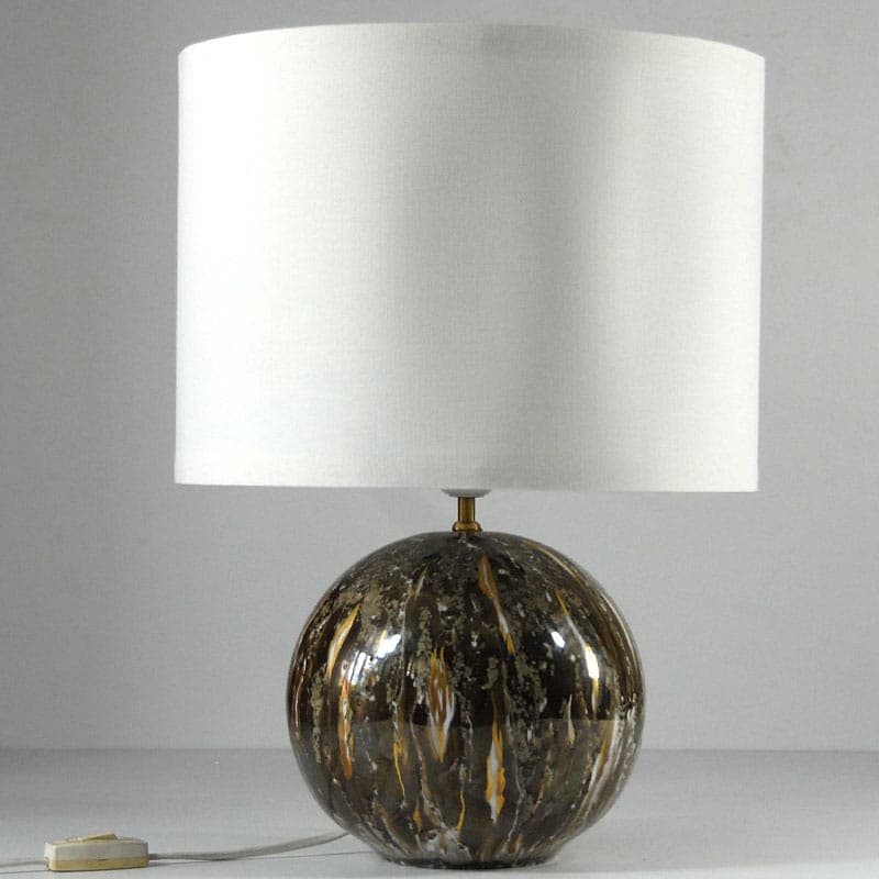 Lampa stołowa, porcelana szara, Belgia, lata 80. - 44139