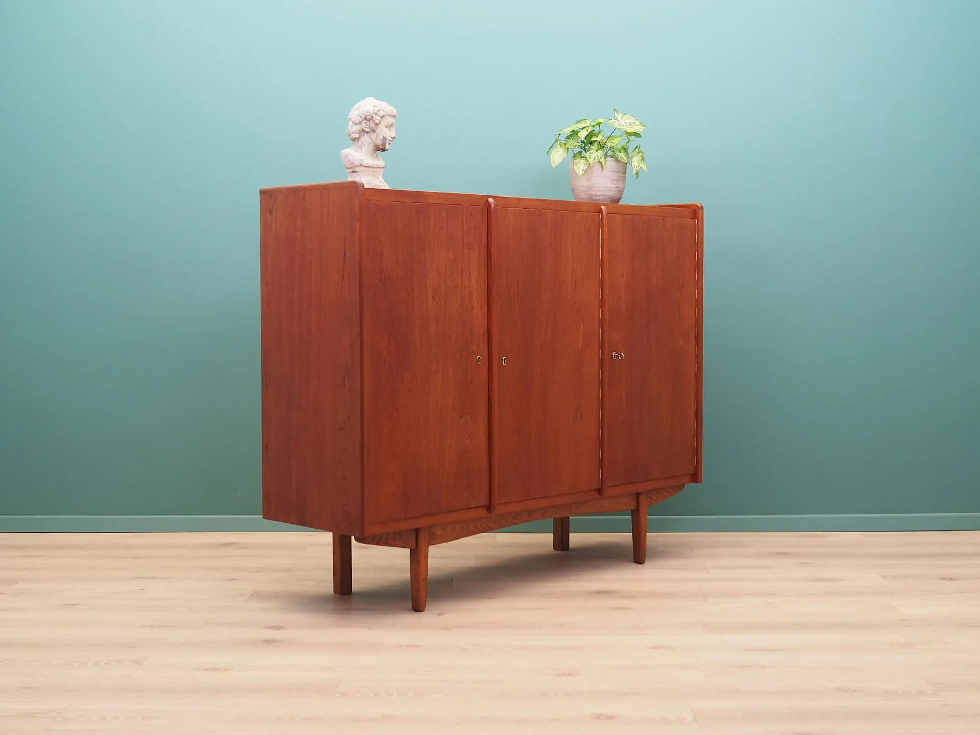 Highboard, teak brązowy, Dania, lata 60. - 43668