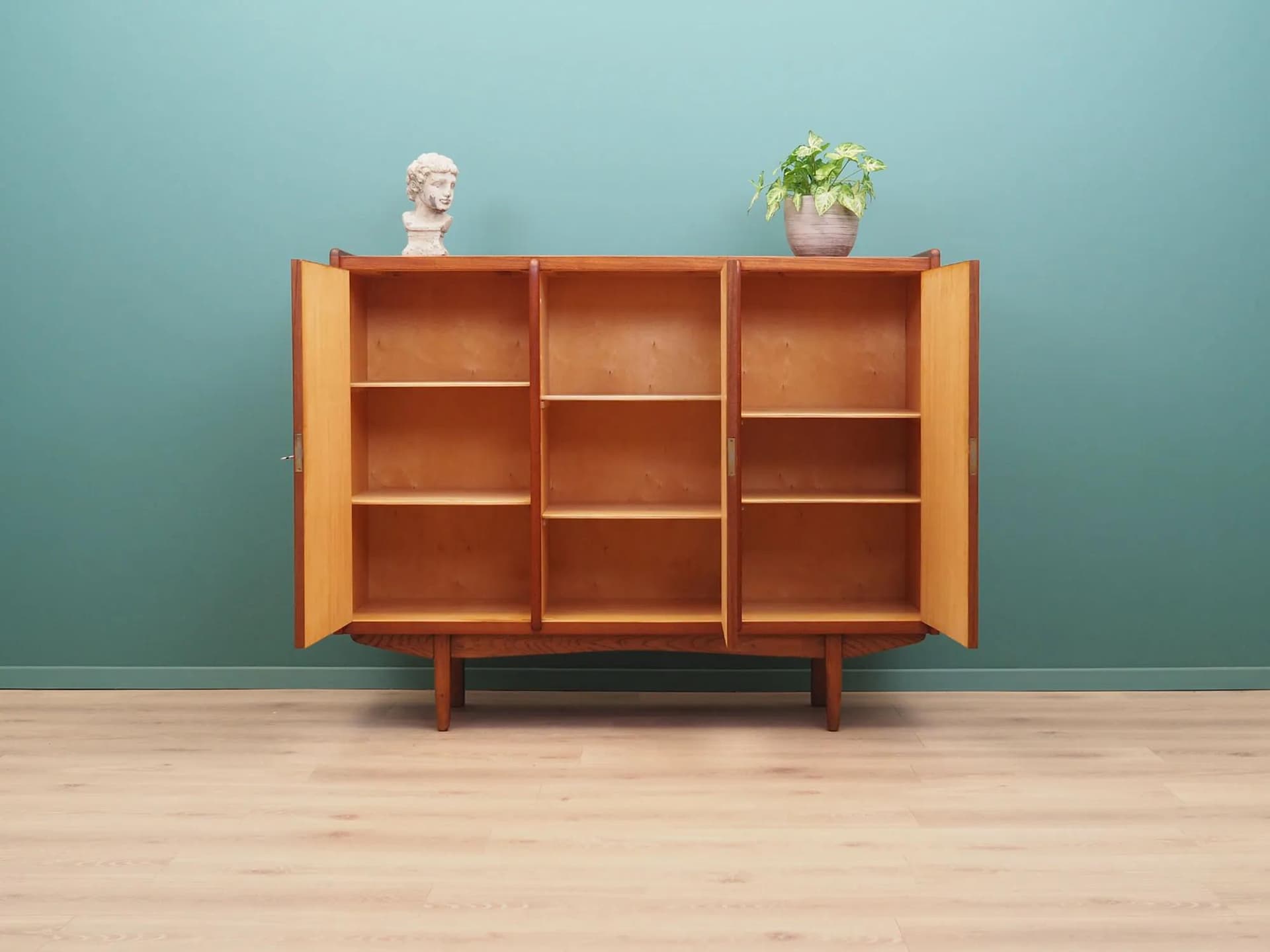 Highboard, teak brązowy, Dania, lata 60. - 43670