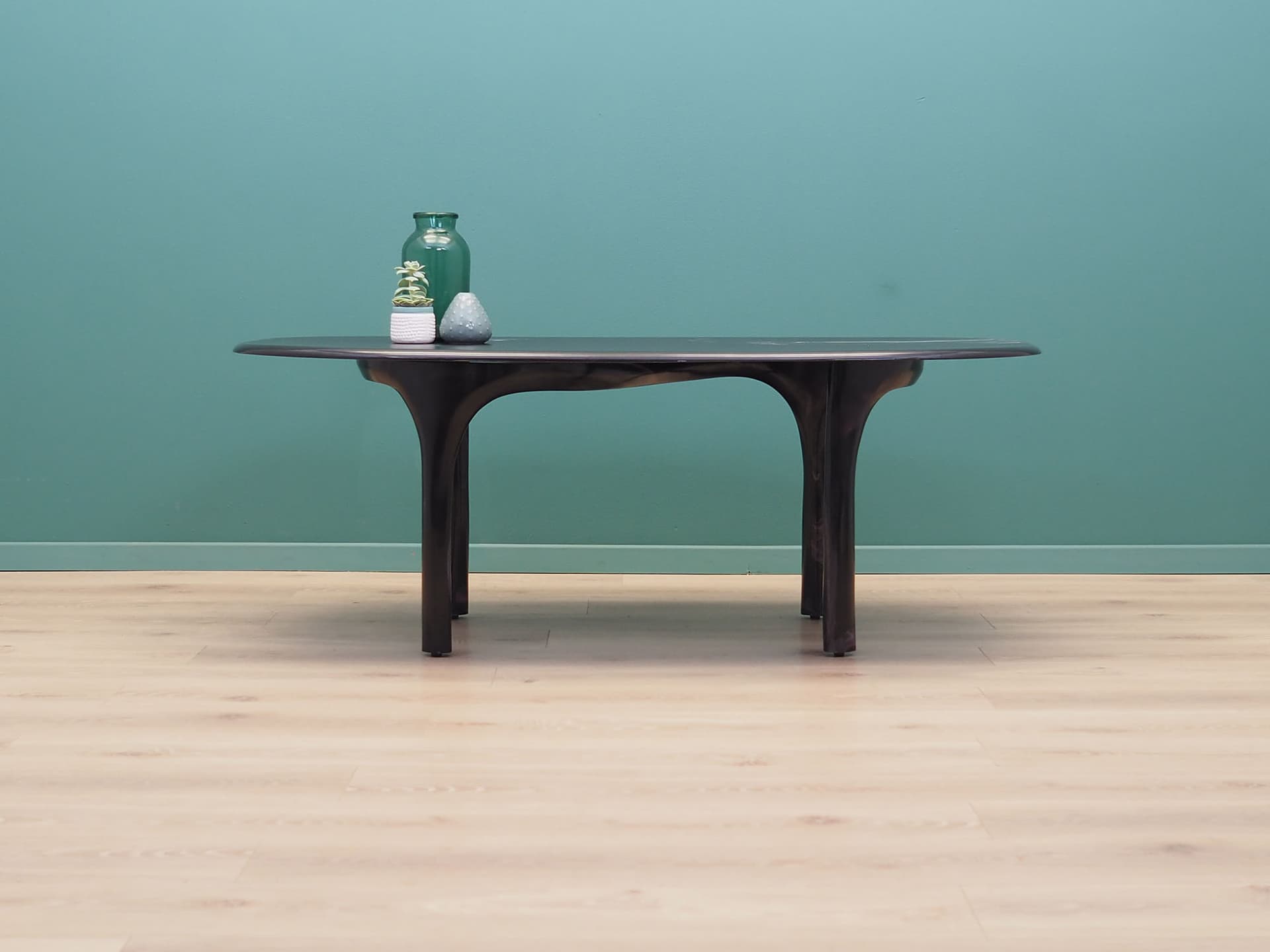 Stolik kawowy, czarny, konglomerat kamienny, Dania, lata 70. - 50590