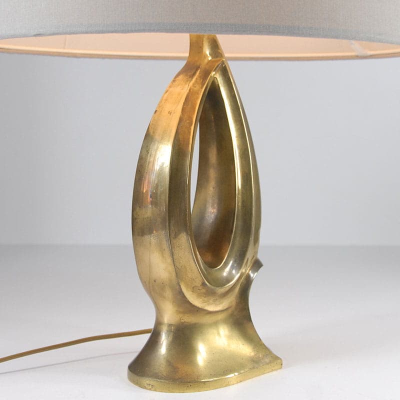 Table lamp, golden brass, Poland, 1970s. - 44093