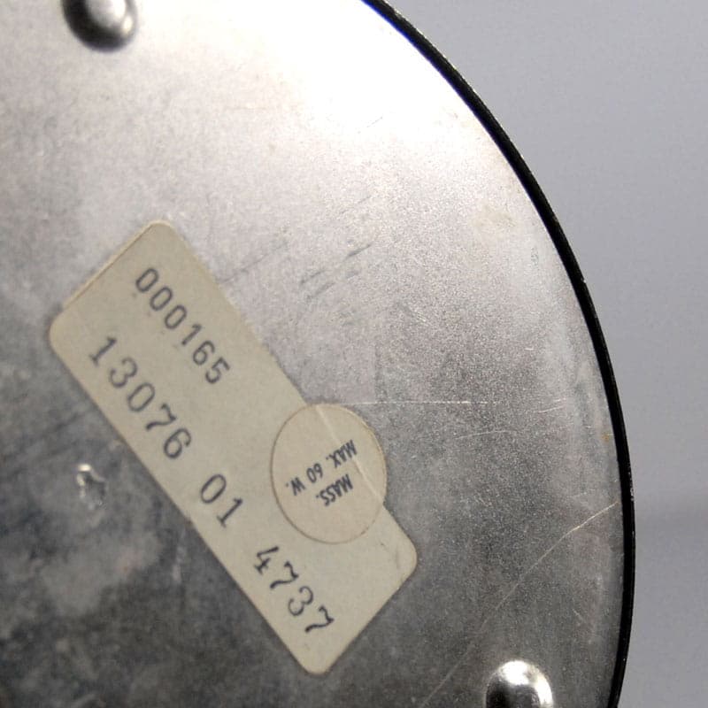 Table lamp Space Age, ivory white, chrome steel, Belgium, 1970s. - 44090