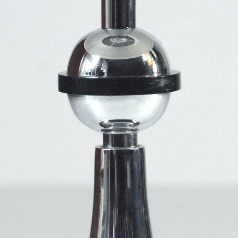 Table lamp Space Age, ivory white, chrome steel, Belgium, 1970s. - 44087