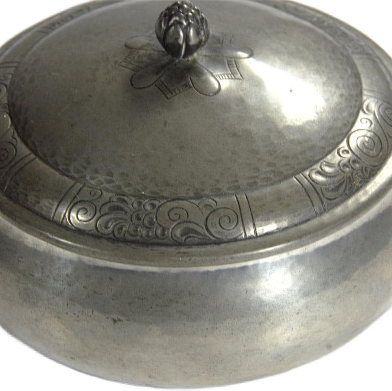 Srebrny pojemnik dekoracyjny, proj. J. Andersen, Dania, lata 30. - 6116