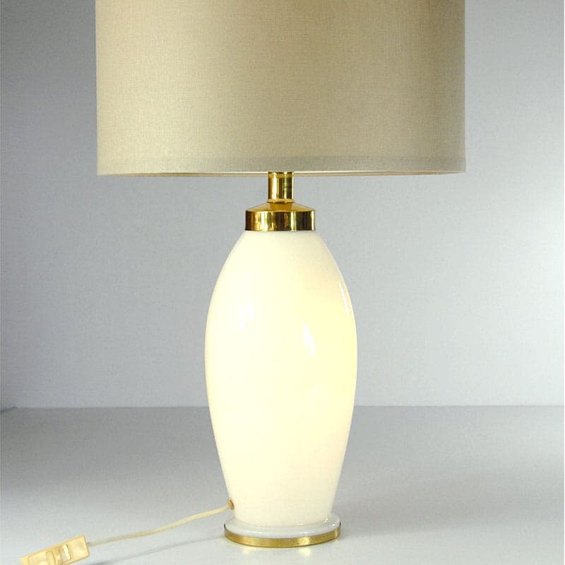 Table lamp, white glass, Ikea, Sweden, 1980s. - 44067