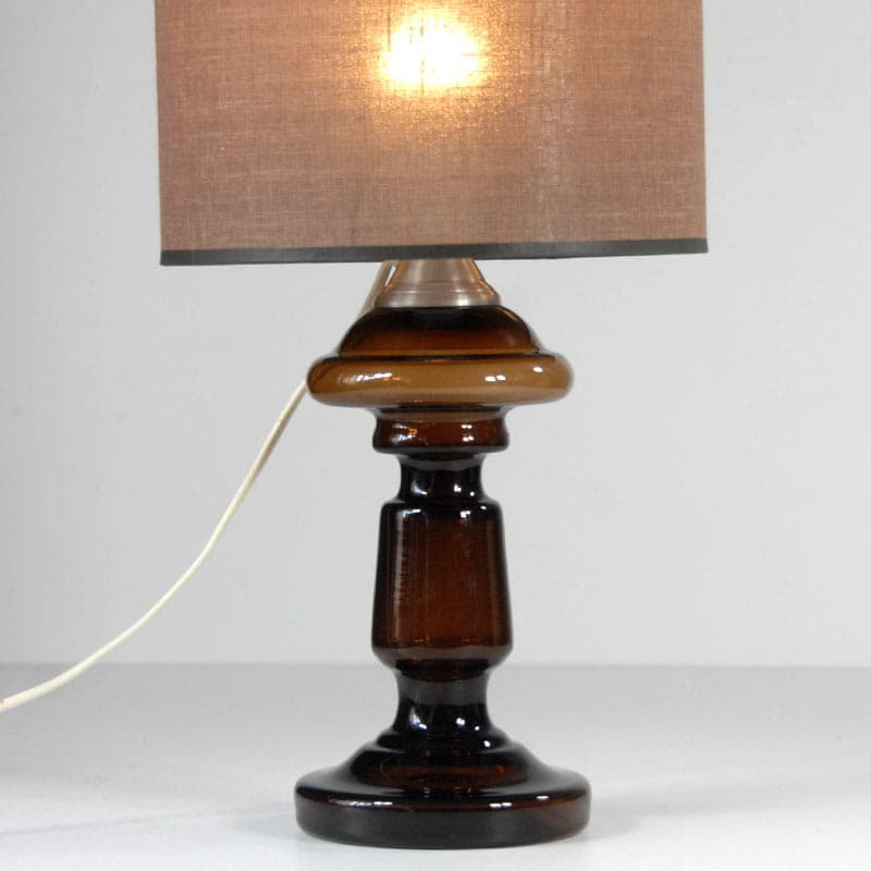 Table lamp Granny, brown glass, Holmegaard, Denmark, 1960s. - 44052