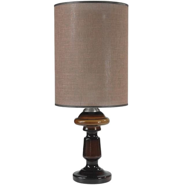 Table lamp Granny, brown glass, Holmegaard, Denmark, 1960s. - DIMENSION