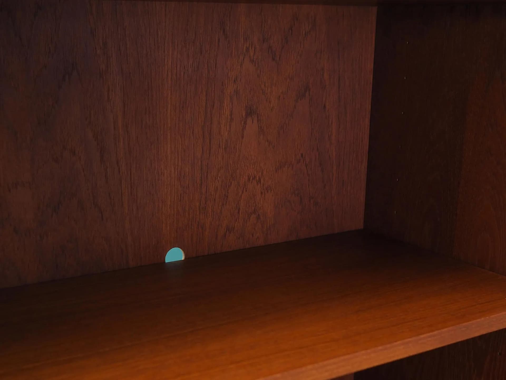 Biblioteczka, teak brązowy, Dania, lata 70. - 44419