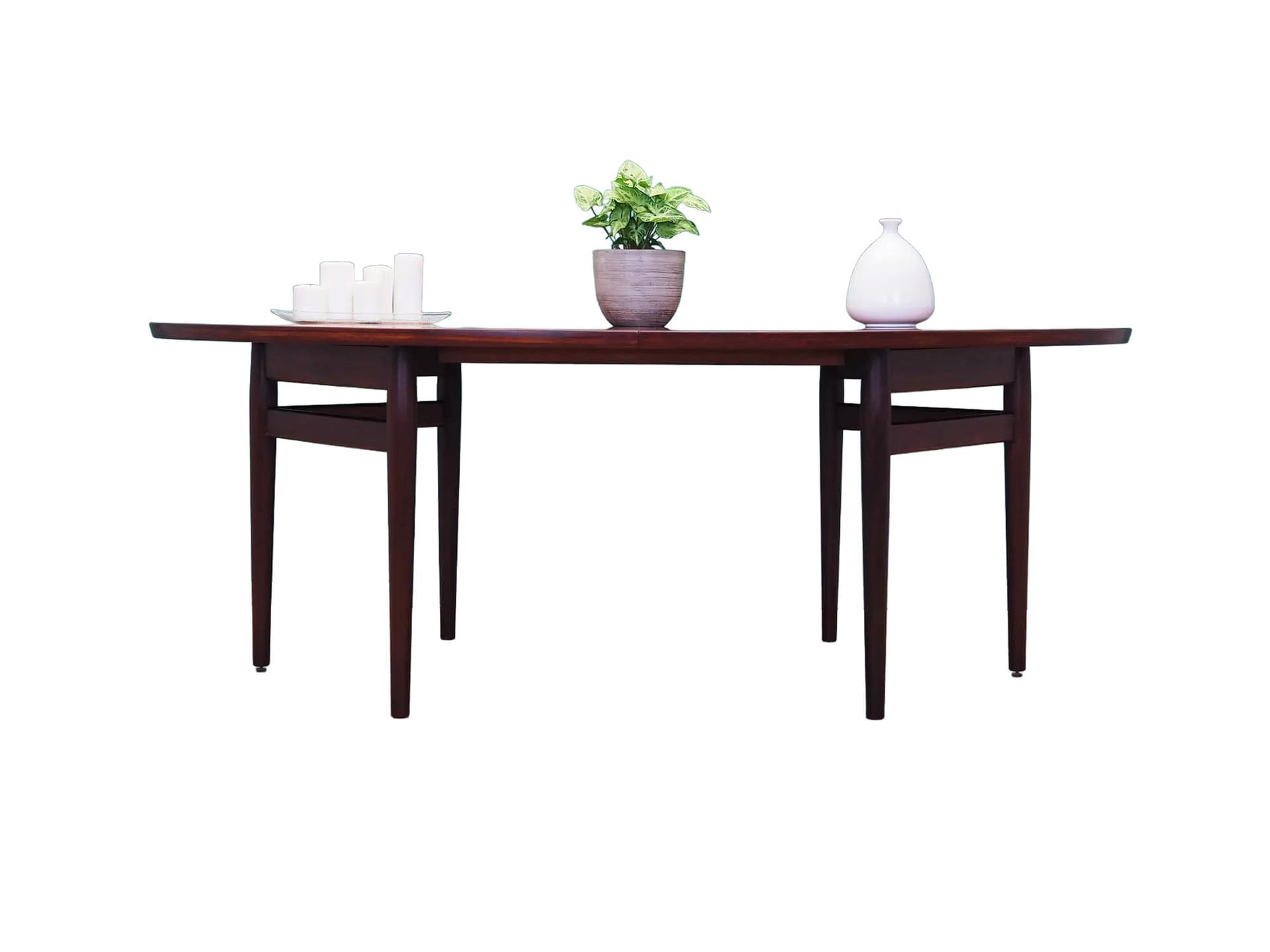 Oval table, brown rosewood, by A. Vodder, Sibast, Denmark, 1950s.