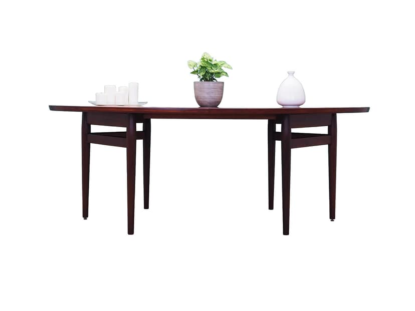 Oval table, brown rosewood, by A. Vodder, Sibast, Denmark, 1950s.