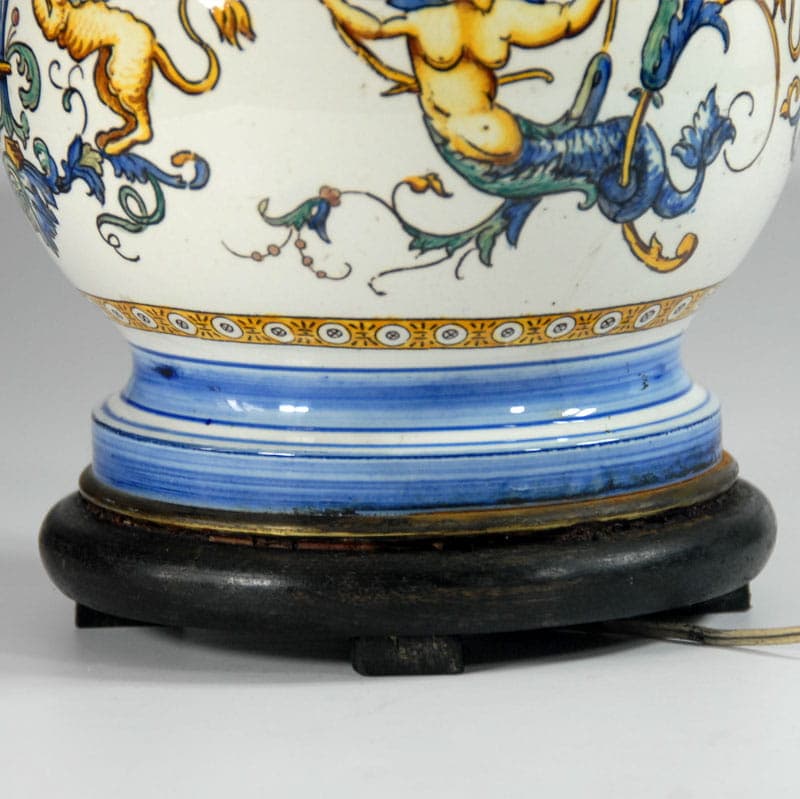 Table Lamp Gien, ivory white, ceramics, France, 19th c. - 44032