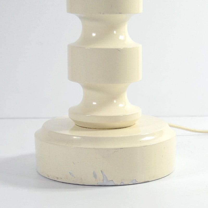 Table lamp, ivory white wood, Germany, 1970s. - 44016