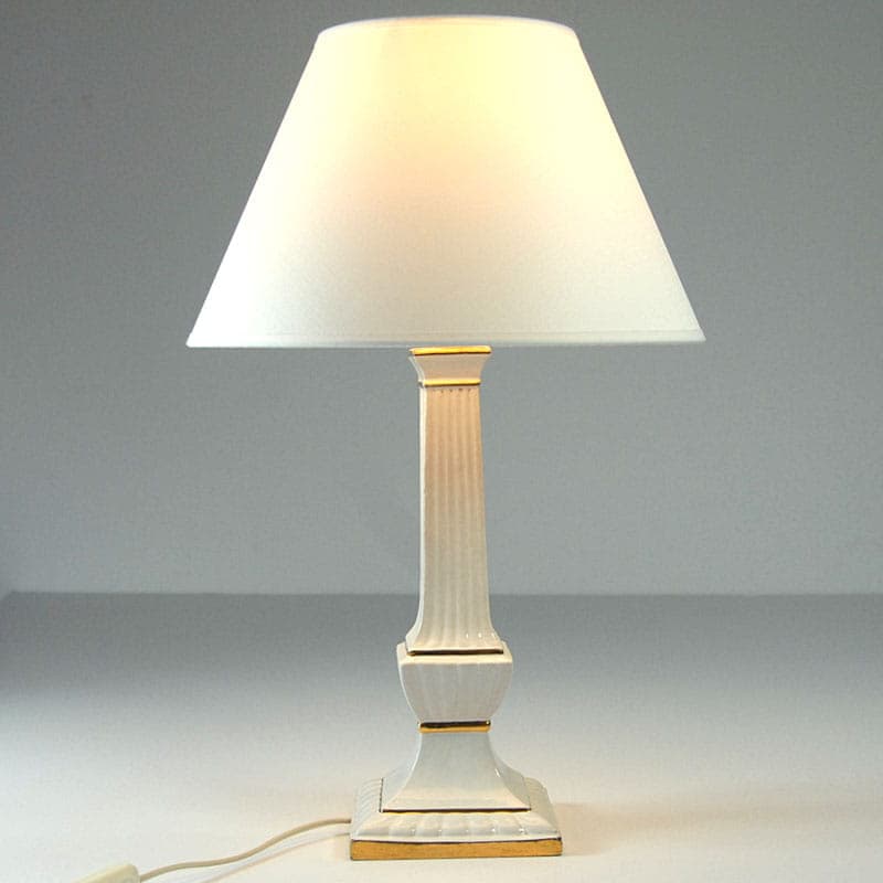 Table Lamp, white ceramic, by U. Zaccagnini, Italy, 1960s. - 43987