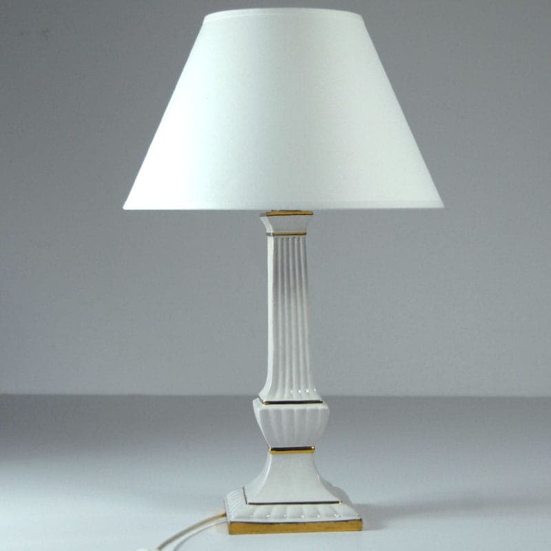 Table Lamp, white ceramic, by U. Zaccagnini, Italy, 1960s. - 43989