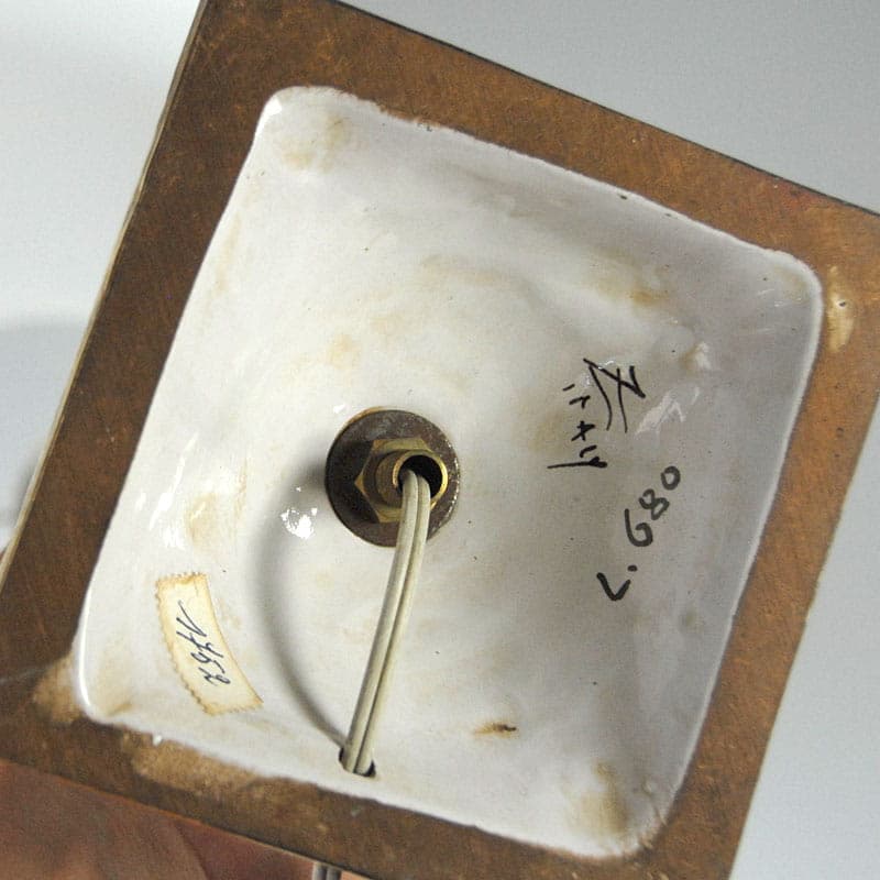 Table Lamp, white ceramic, by U. Zaccagnini, Italy, 1960s. - 43991