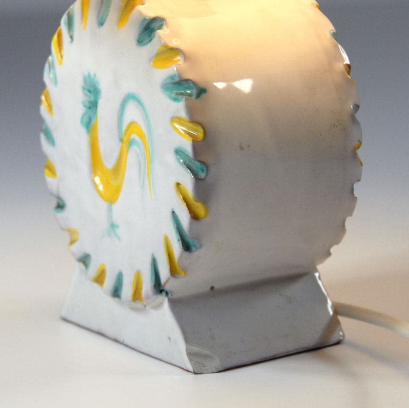 Table lamp, white ceramic, Italy, 1960s. - 43983