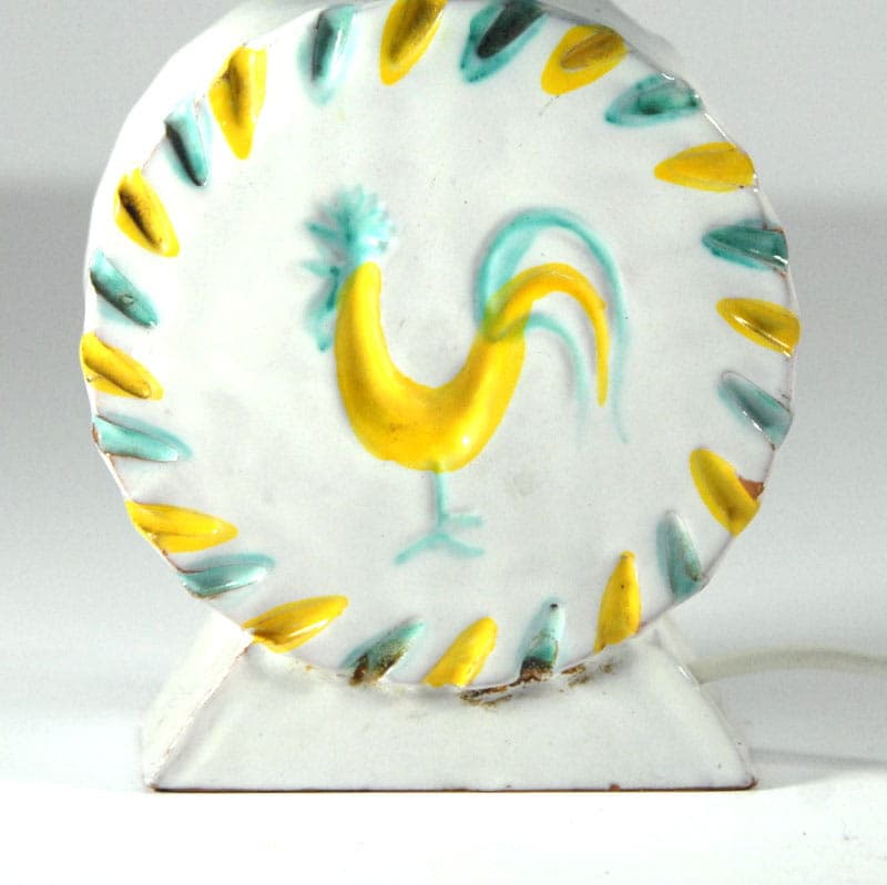 Table lamp, white ceramic, Italy, 1960s. - 43982