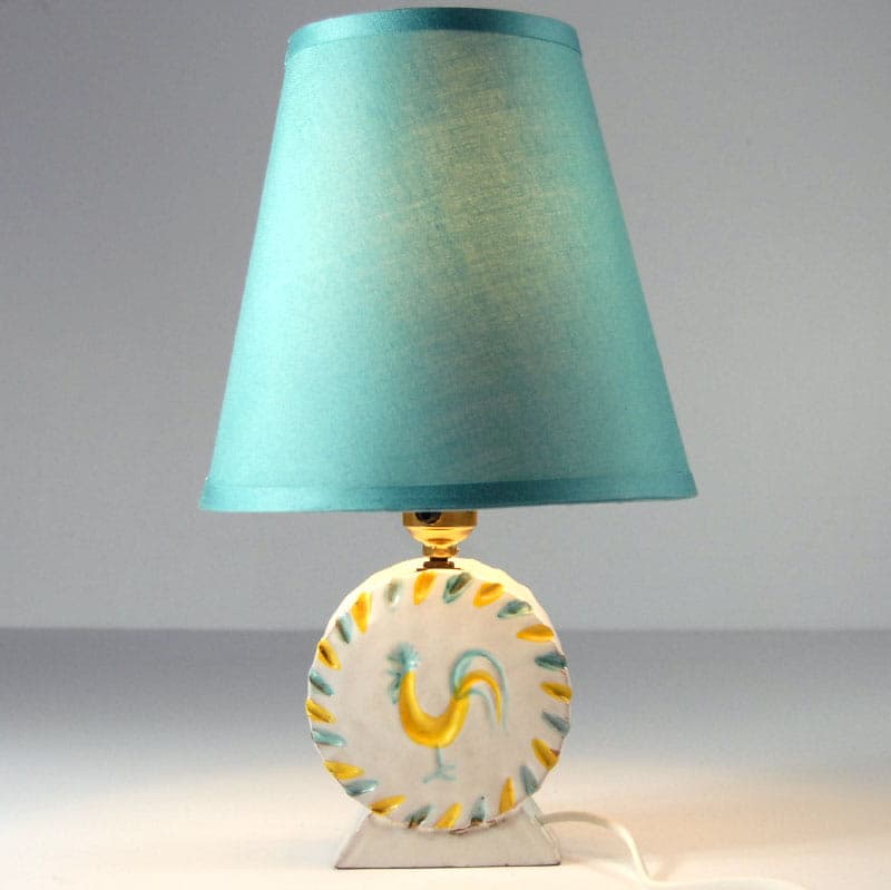 Table lamp, white ceramic, Italy, 1960s. - 43981