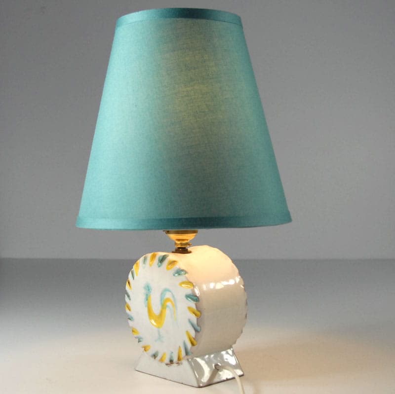Table lamp, white ceramic, Italy, 1960s. - 43978