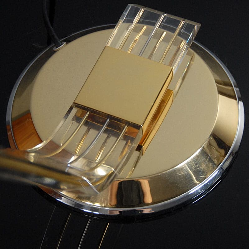 Lampa biurkowa postmodernistyczna, transparentny plastik, Włochy, lata 80. - 44500