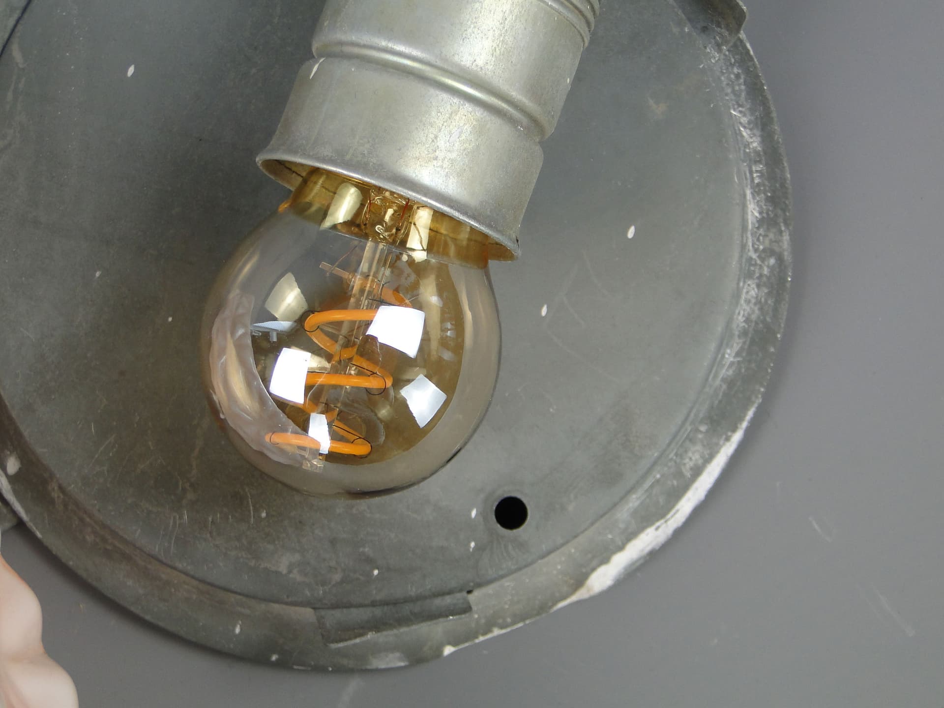 Ceiling Lamp 606, pink glass, Elmed, Poland, 1960s. - 44243