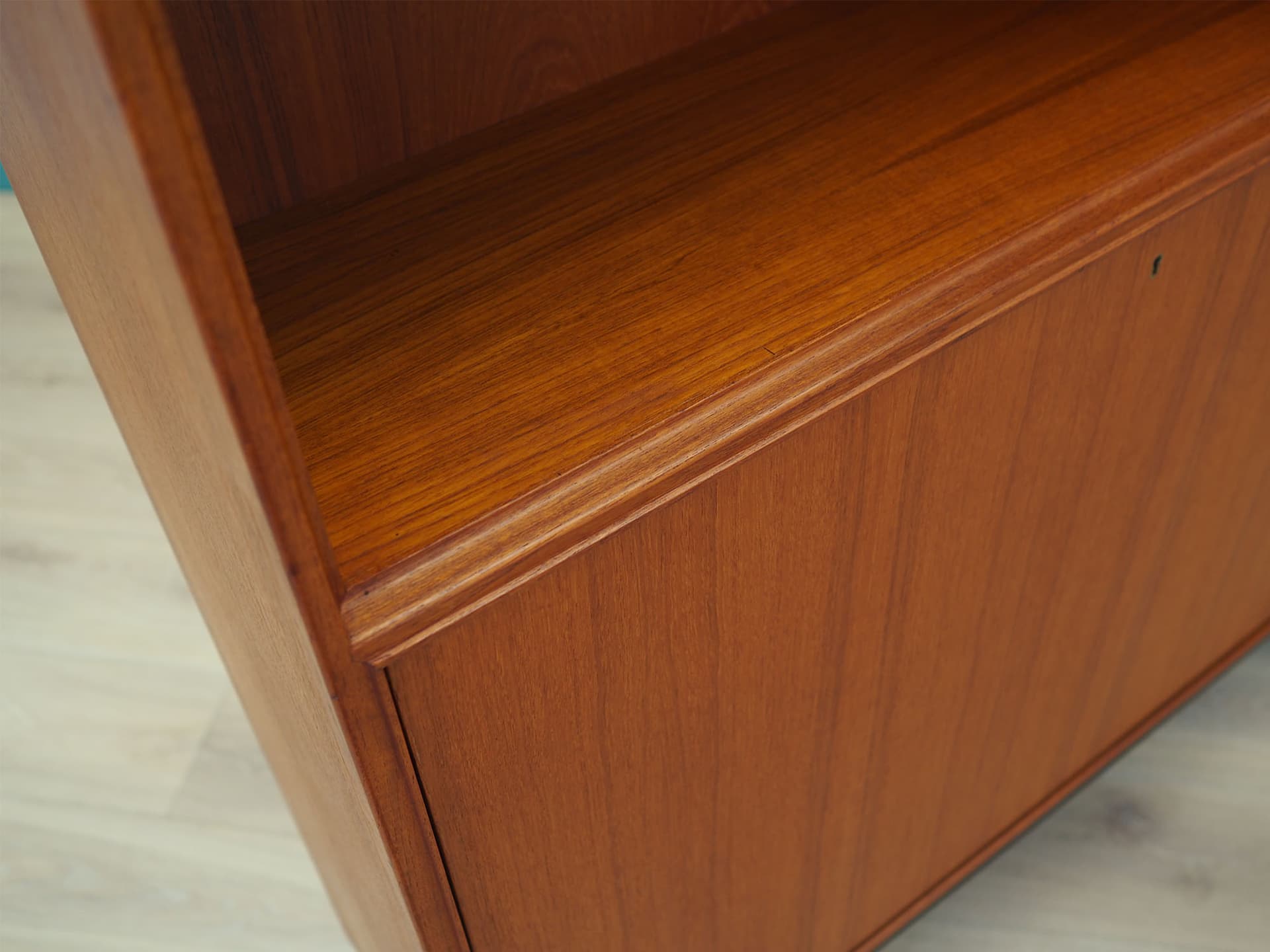Bookcase, brown teak, by B. Fridhagen, Bodafors, Sweden, 1960s. - 50448