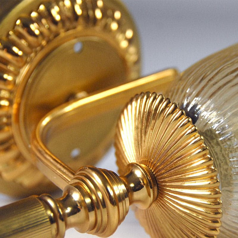 Wall sconce, golden brass, by G. Sciolari, Italy, 1970s. - 44483