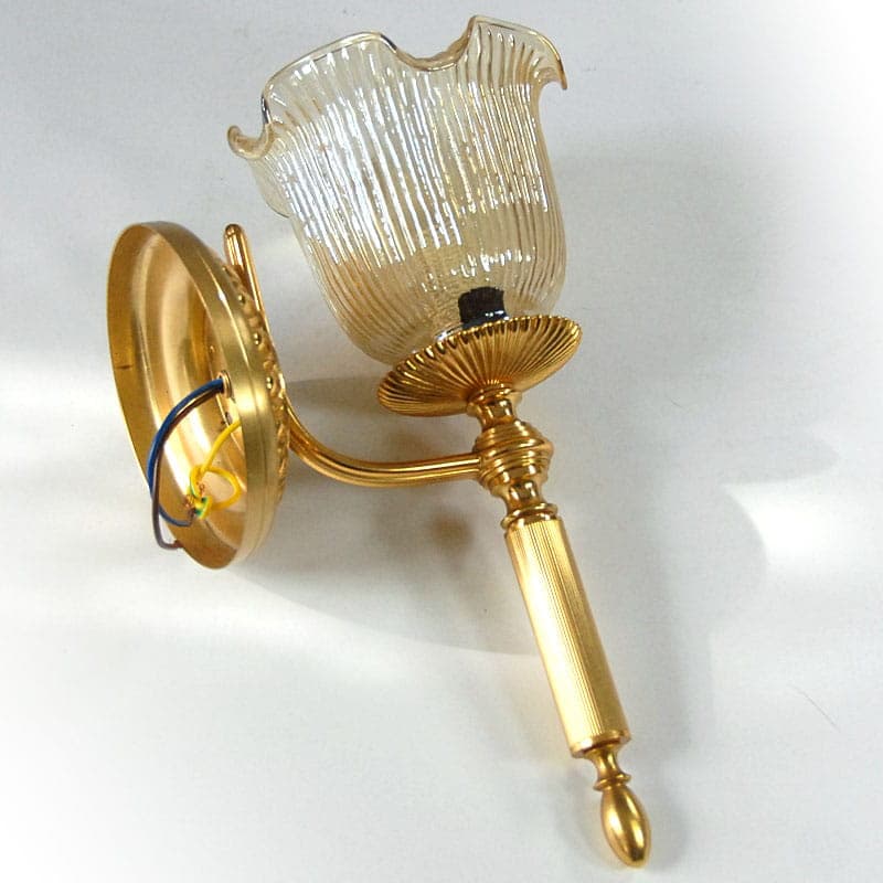 Wall sconce, golden brass, by G. Sciolari, Italy, 1970s. - 44479