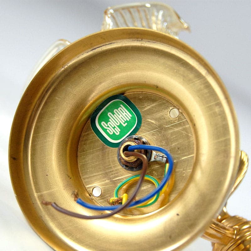 Wall sconce, golden brass, by G. Sciolari, Italy, 1970s. - 44485