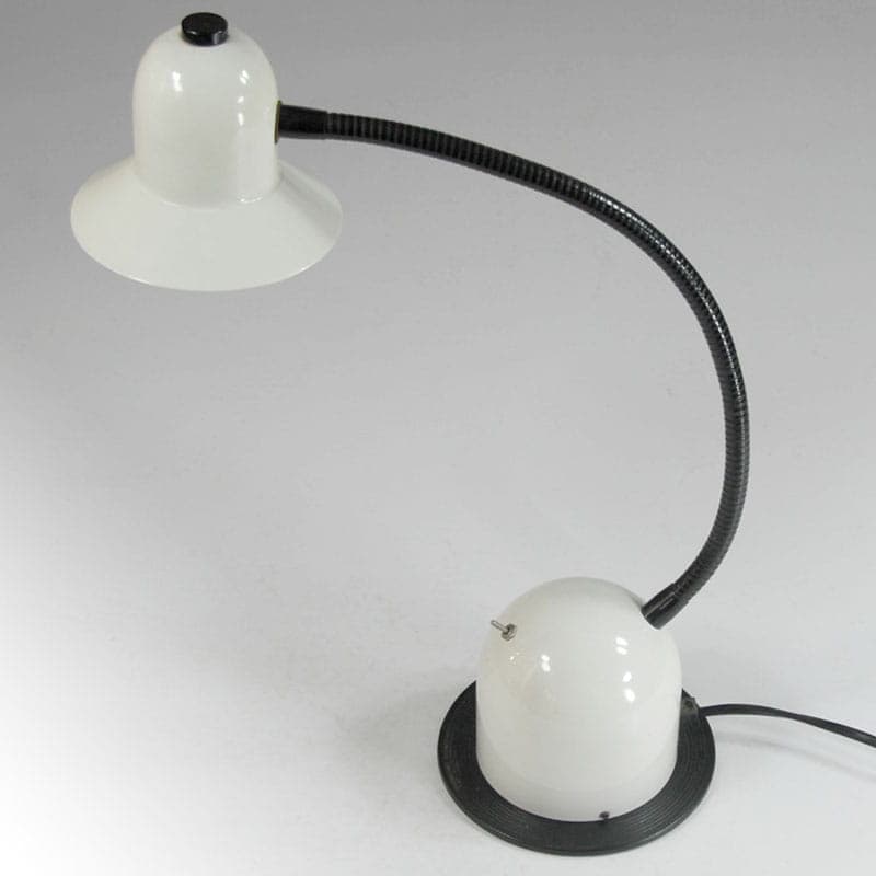 Desk lamp postmodern, ivory white metal, Veneta Lumi, Italy, 1980s. - 44472